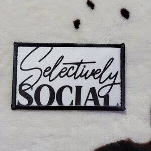 Selectively Social DYI Fabric Hat Patch Glue Iron On Sew Custom Hat Patch